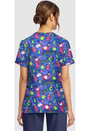 Cherokee  Women's Print V-Neck Top. Item CK856 in CK GENUINE Collection. Live Chat for Bulk Discounts.