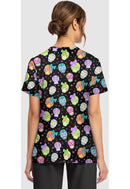 Cherokee  Women's Print V-Neck Top. Item CK856 in CK GENUINE Collection. Live Chat for Bulk Discounts.