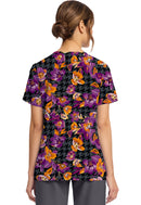 Cherokee  Women's Print V-Neck Top. Item CK856 in CK GENUINE Collection. Live Chat for Bulk Discounts.
