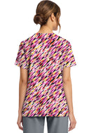 Cherokee  Women's Print V-Neck Top. Item CK856 in CK GENUINE Collection. Live Chat for Bulk Discounts.