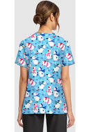 Cherokee  Women's Print V-Neck Top. Item CK856 in CK GENUINE Collection. Live Chat for Bulk Discounts.