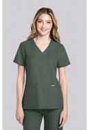 Cherokee 2 pocket V-Neck Top. Item CK953AV in CK WW ORIGINALS ULTRA Collection. Live Chat for Bulk Discounts.