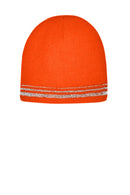 CornerStone  ®   Lined Enhanced Visibility with Reflective Stripes Beanie CS804