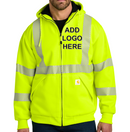 Carhartt ANSI 107 Class 3 Lined Full Zip Sweatshirt CT104988.  Live Chat for Bulk Discounts.