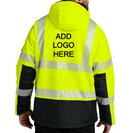Carhartt [CT106694] ANSI 107 Class 3 Waterproof Heavyweight Insulated High Visibility Jacket with Custom Logos.  Live Chat for Bulk Order Discounts.