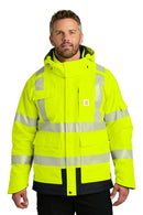 Carhartt [CT106694] ANSI 107 Class 3 Waterproof Heavyweight Insulated High Visibility Jacket with Custom Logos.  Live Chat for Bulk Order Discounts.