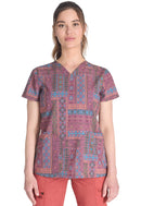 Dickies V-Neck Print Top. Item DK667 in DK EDS Collection. Live Chat for Bulk Discounts.