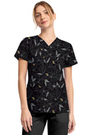 Dickies V-Neck Print Top. Item DK667 in DK EDS Collection. Live Chat for Bulk Discounts.
