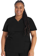 Dickies V-Neck Top With Rib Knit Panels. Item DK870 in DK BALANCE Collection. Live Chat for Bulk Discounts.