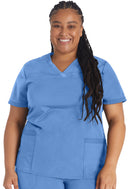Dickies V-Neck Top With Rib Knit Panels. Item DK870 in DK BALANCE Collection. Live Chat for Bulk Discounts.
