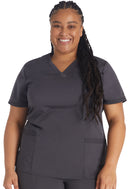 Dickies V-Neck Top With Rib Knit Panels. Item DK870 in DK BALANCE Collection. Live Chat for Bulk Discounts.
