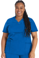 Dickies V-Neck Top With Rib Knit Panels. Item DK870 in DK BALANCE Collection. Live Chat for Bulk Discounts.