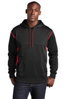 Sport-Tek ®  Tech Fleece Colorblock Hooded Sweatshirt. F246