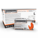 Gloveworks Ultra [GWUOFN] 8 Mil Heavy Duty Industrial Orange Flock-Lined Raised Diamond Texture Nitrile Disposable Gloves.  (Case of 500).  Live Chat for Bulk Discounts.