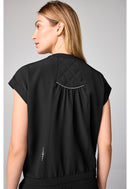 Healing Hands Mandarin Collar Crop Top.  Item HH00014 in HH 360.  Live Chat for Bulk Discounts.