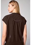 Healing Hands Mandarin Collar Crop Top.  Item HH00014 in HH 360.  Live Chat for Bulk Discounts.