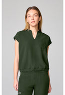 Healing Hands Mandarin Collar Crop Top.  Item HH00014 in HH 360.  Live Chat for Bulk Discounts.