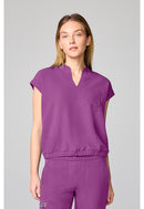 Healing Hands Mandarin Collar Crop Top.  Item HH00014 in HH 360.  Live Chat for Bulk Discounts.