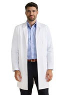 Healing Hands Lawrence Men's 37" Lab Coat.  Item HH401 in HH WHITE COAT.  Live Chat for Bulk Discounts.