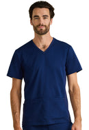 Healing Hands Vincent Men's V-Neck Top.  Item HH606A in HH X DR KWANE.  Live Chat for Bulk Discounts.