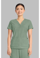 Healing Hands Women's 3-Pocket Y-Neck Top.  Item HH751 in HH QUEST.  Live Chat for Bulk Discounts.
