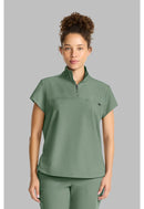 Healing Hands Women's Partial Zip Stand Collar Top.  Item HH752 in HH QUEST.  Live Chat for Bulk Discounts.