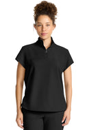 Healing Hands Women's Partial Zip Stand Collar Top.  Item HH752 in HH QUEST.  Live Chat for Bulk Discounts.
