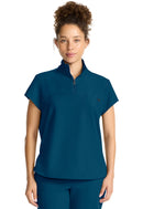 Healing Hands Women's Partial Zip Stand Collar Top.  Item HH752 in HH QUEST.  Live Chat for Bulk Discounts.