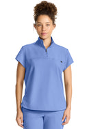 Healing Hands Women's Partial Zip Stand Collar Top.  Item HH752 in HH QUEST.  Live Chat for Bulk Discounts.