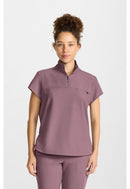Healing Hands Women's Partial Zip Stand Collar Top.  Item HH752 in HH QUEST.  Live Chat for Bulk Discounts.