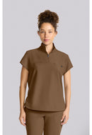 Healing Hands Women's Partial Zip Stand Collar Top.  Item HH752 in HH QUEST.  Live Chat for Bulk Discounts.