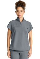 Healing Hands Women's Partial Zip Stand Collar Top.  Item HH752 in HH QUEST.  Live Chat for Bulk Discounts.