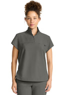 Healing Hands Women's Partial Zip Stand Collar Top.  Item HH752 in HH QUEST.  Live Chat for Bulk Discounts.