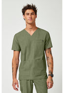 Healing Hands Men's V-Neck Top.  Item HH753 in HH QUEST.  Live Chat for Bulk Discounts.
