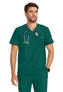 Healing Hands Men's 1-Pocket V-Neck Top.  Item HH758 in HH QUEST.  Live Chat for Bulk Discounts.