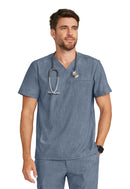 Healing Hands Men's 1-Pocket V-Neck Top.  Item HH758 in HH QUEST.  Live Chat for Bulk Discounts.