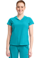 Cherokee Women's 2-Pocket Mock-Wrap V-Neck Top. Item IN635A in CK IN GNR8 Collection. Live Chat for Bulk Discounts.