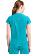 Cherokee Women's 2-Pocket Mock-Wrap V-Neck Top. Item IN635A in CK IN GNR8 Collection. Live Chat for Bulk Discounts.