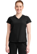 Cherokee Women's 2-Pocket Mock-Wrap V-Neck Top. Item IN635A in CK IN GNR8 Collection. Live Chat for Bulk Discounts.