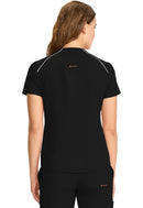 Cherokee Women's Tuck-in Mock Neck Henley Top. Item IN644A in CK IN GNR8 Collection. Live Chat for Bulk Discounts.