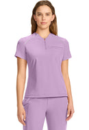 Cherokee Women's Tuck-in Mock Neck Henley Top. Item IN644A in CK IN GNR8 Collection. Live Chat for Bulk Discounts.