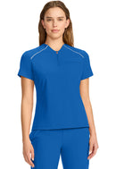 Cherokee Women's Tuck-in Mock Neck Henley Top. Item IN644A in CK IN GNR8 Collection. Live Chat for Bulk Discounts.