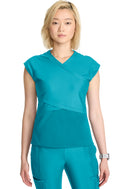 Cherokee Women's Wrap Dolman V-Neck Top. Item IN645A in CK IN KINETIC Collection. Live Chat for Bulk Discounts.