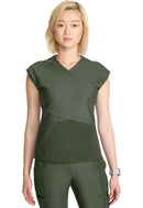 Cherokee Women's Wrap Dolman V-Neck Top. Item IN645A in CK IN KINETIC Collection. Live Chat for Bulk Discounts.