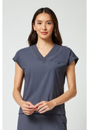 Cherokee Women's 1-Pocket V-Neck Top. Item IN650A in CK IN PURSUIT Collection. Live Chat for Bulk Discounts.