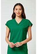 Cherokee Women's 1-Pocket V-Neck Top. Item IN650A in CK IN PURSUIT Collection. Live Chat for Bulk Discounts.