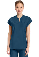 Cherokee Women's 2-Pocket Henley Tunic Top. Item IN811A in CK IN KINETIC Collection. Live Chat for Bulk Discounts.