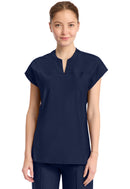 Cherokee Women's 2-Pocket Henley Tunic Top. Item IN811A in CK IN KINETIC Collection. Live Chat for Bulk Discounts.