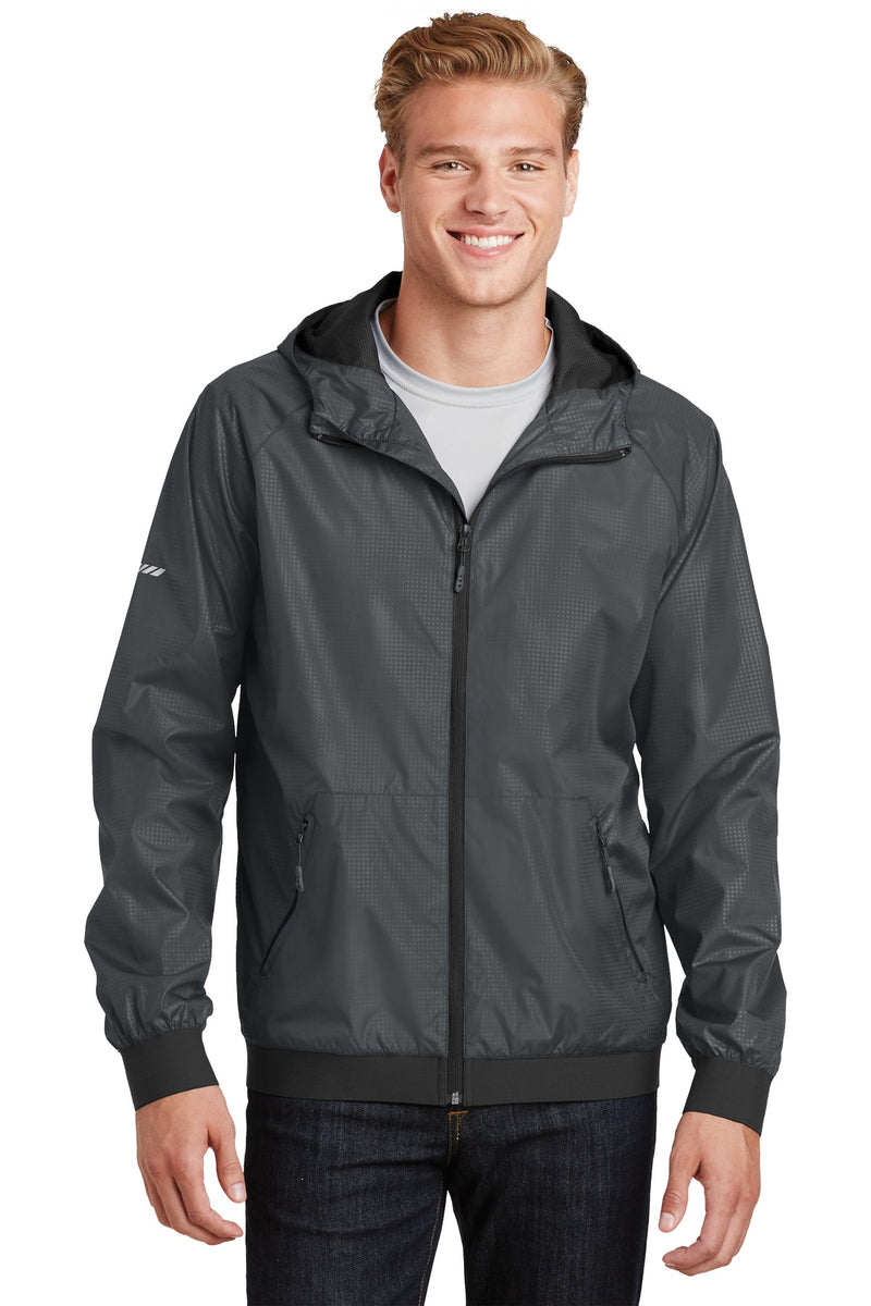 Sport-Tek ®  Embossed Hooded Wind Jacket. JST53