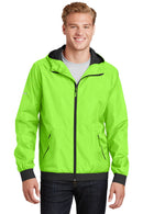 Sport-Tek ®  Embossed Hooded Wind Jacket. JST53